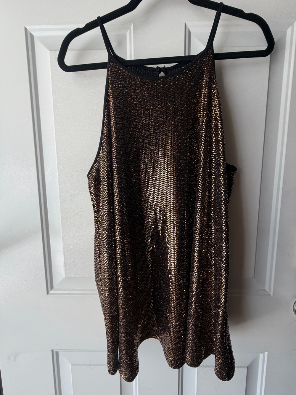 Torrid 2X Metallic Bronze Sequin Halter Top